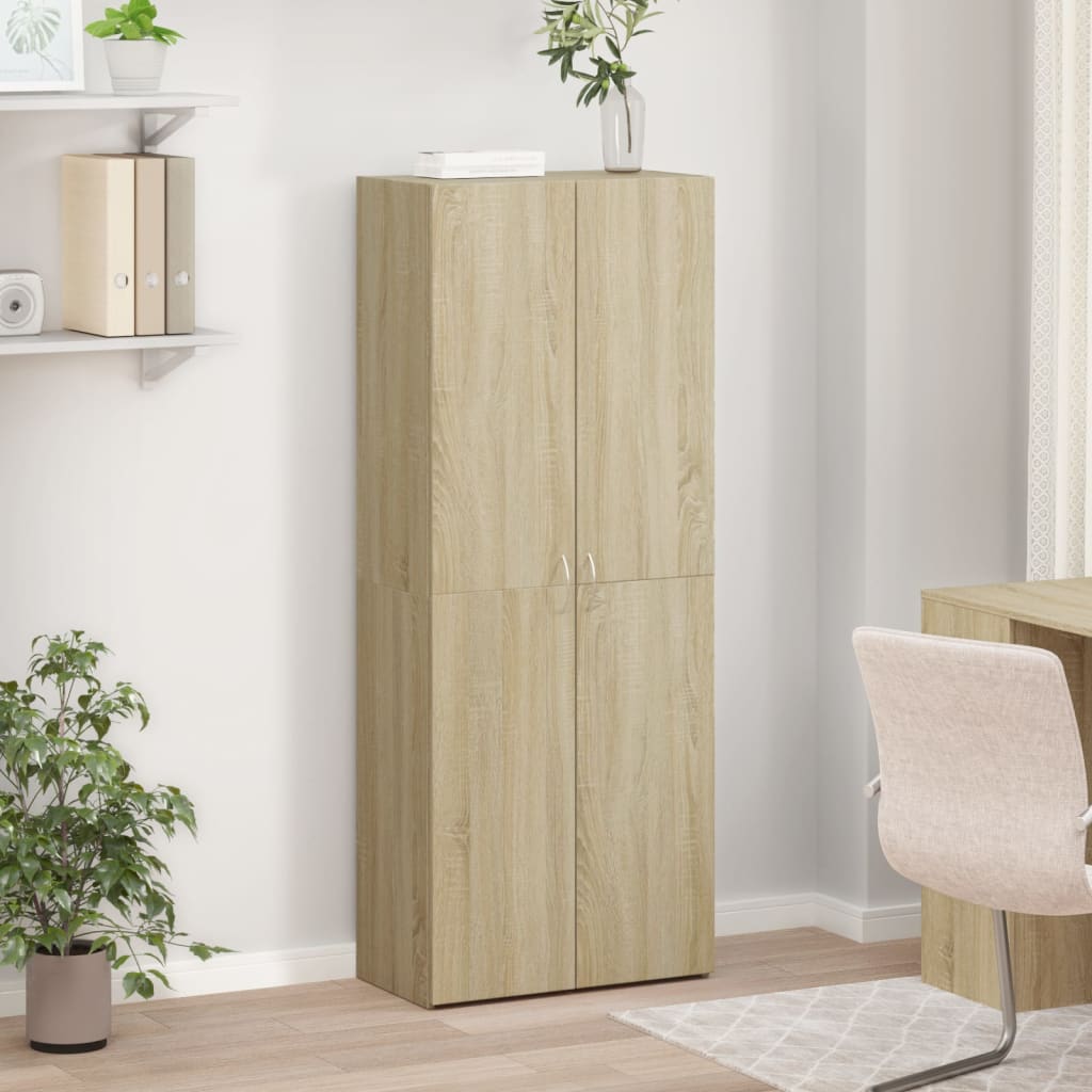 Armoire de classement chêne sonoma 60x32x153 cm bois ingénierie - XIOS
