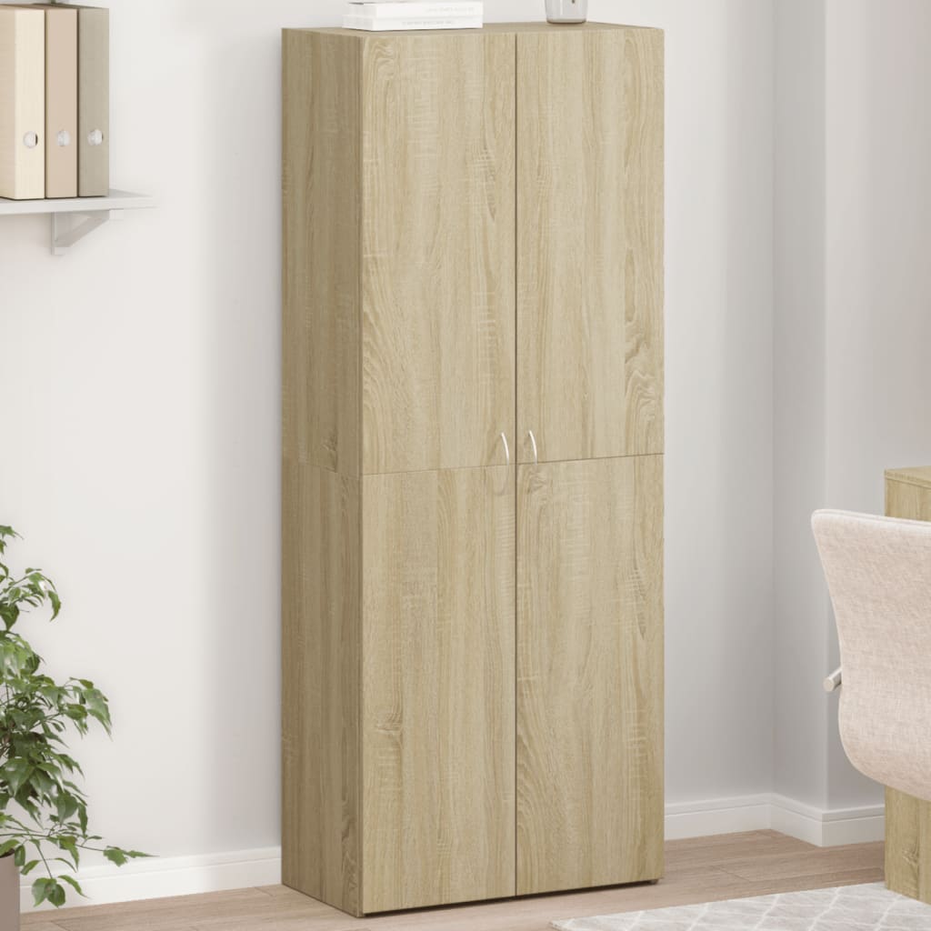 Armoire de classement chêne sonoma 60x32x153 cm bois ingénierie - XIOS