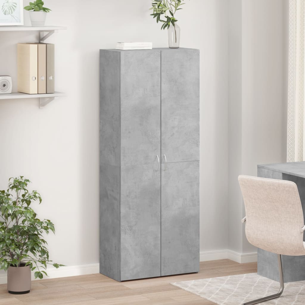 Armoire de classement gris béton 60x32x153 cm bois d'ingénierie - XIOS