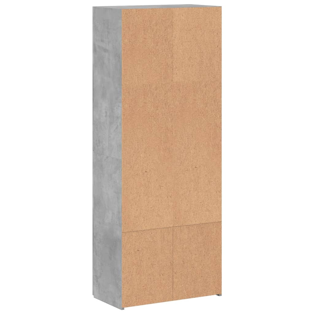 Armoire de classement gris béton 60x32x153 cm bois d'ingénierie - XIOS