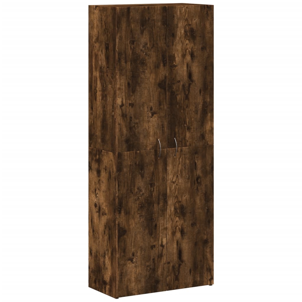Armoire de classement chêne fumé 60x32x153 cm bois d'ingénierie - XIOS