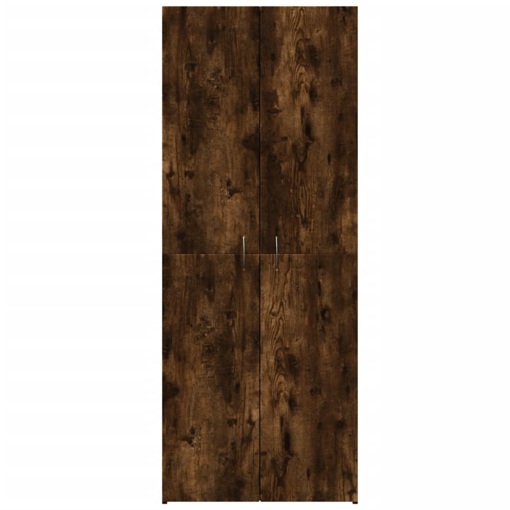 Armoire de classement chêne fumé 60x32x153 cm bois d'ingénierie - XIOS