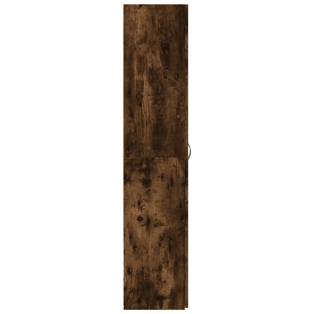 Armoire de classement chêne fumé 60x32x153 cm bois d'ingénierie - XIOS