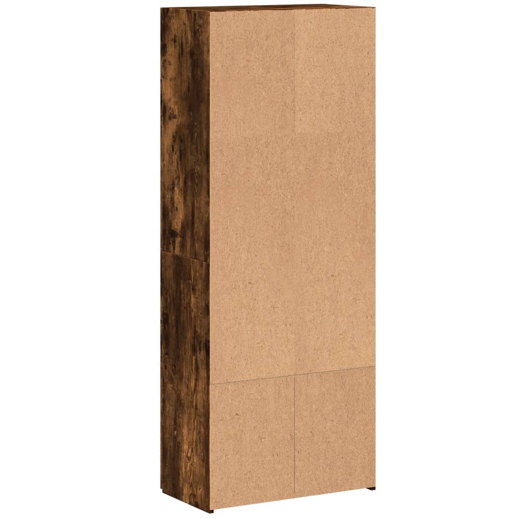 Armoire de classement chêne fumé 60x32x153 cm bois d'ingénierie - XIOS