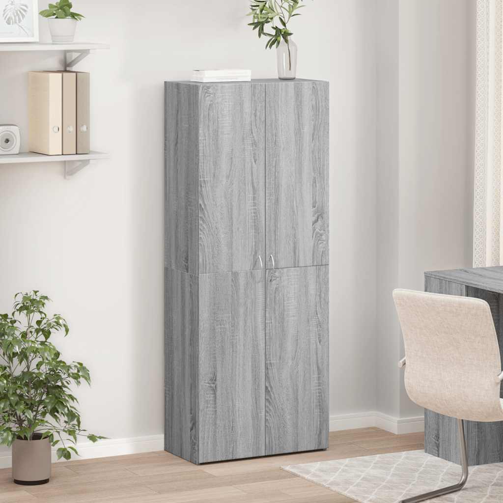 Armoire de classement sonoma gris 60x32x153cm bois d'ingénierie - XIOS