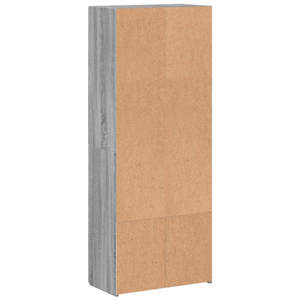 Armoire de classement sonoma gris 60x32x153cm bois d'ingénierie - XIOS