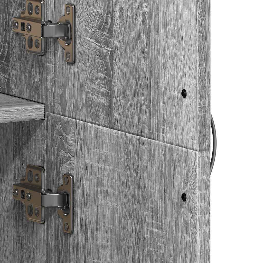 Armoire de classement sonoma gris 60x32x153cm bois d'ingénierie - XIOS