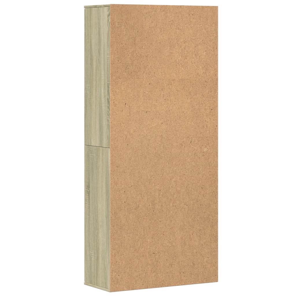 Buffet haut chêne sonoma 80x35x180 cm bois d'ingénierie - XIOS