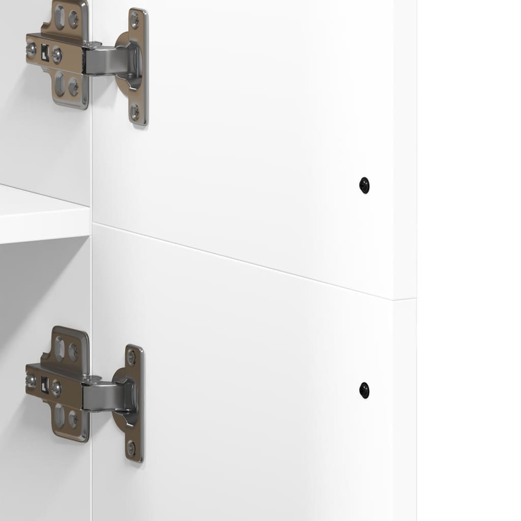 Buffet haut blanc 70x35x180 cm bois d'ingénierie - XIOS