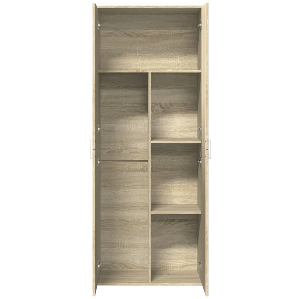 Buffet haut chêne sonoma 70x35x180 cm bois d'ingénierie - XIOS