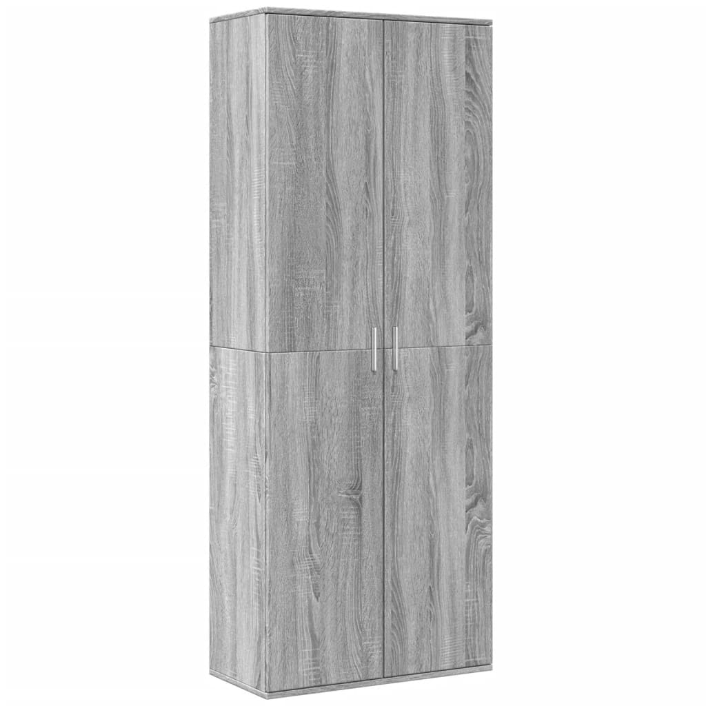 Buffet haut sonoma gris 70x35x180 cm bois d'ingénierie