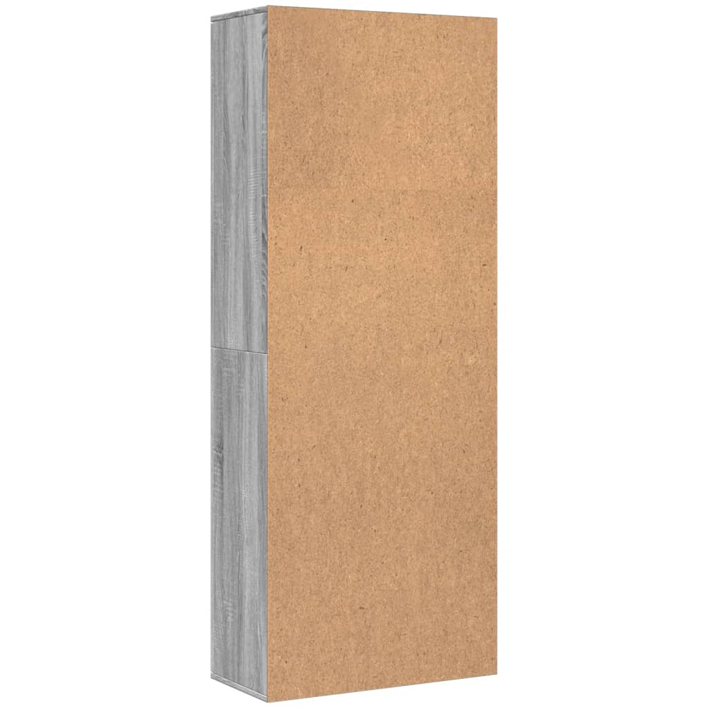 Buffet haut sonoma gris 70x35x180 cm bois d'ingénierie - XIOS