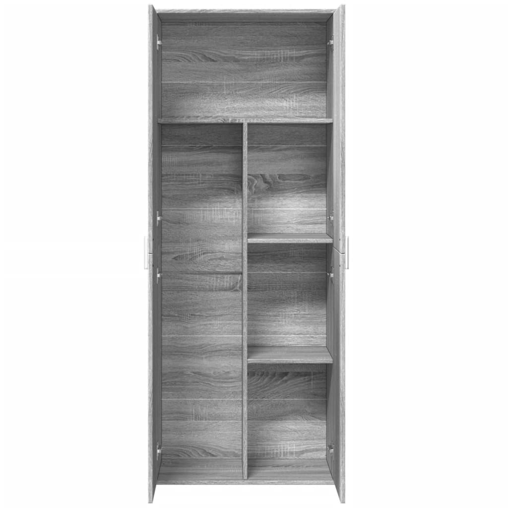 Buffet haut sonoma gris 70x35x180 cm bois d'ingénierie - XIOS
