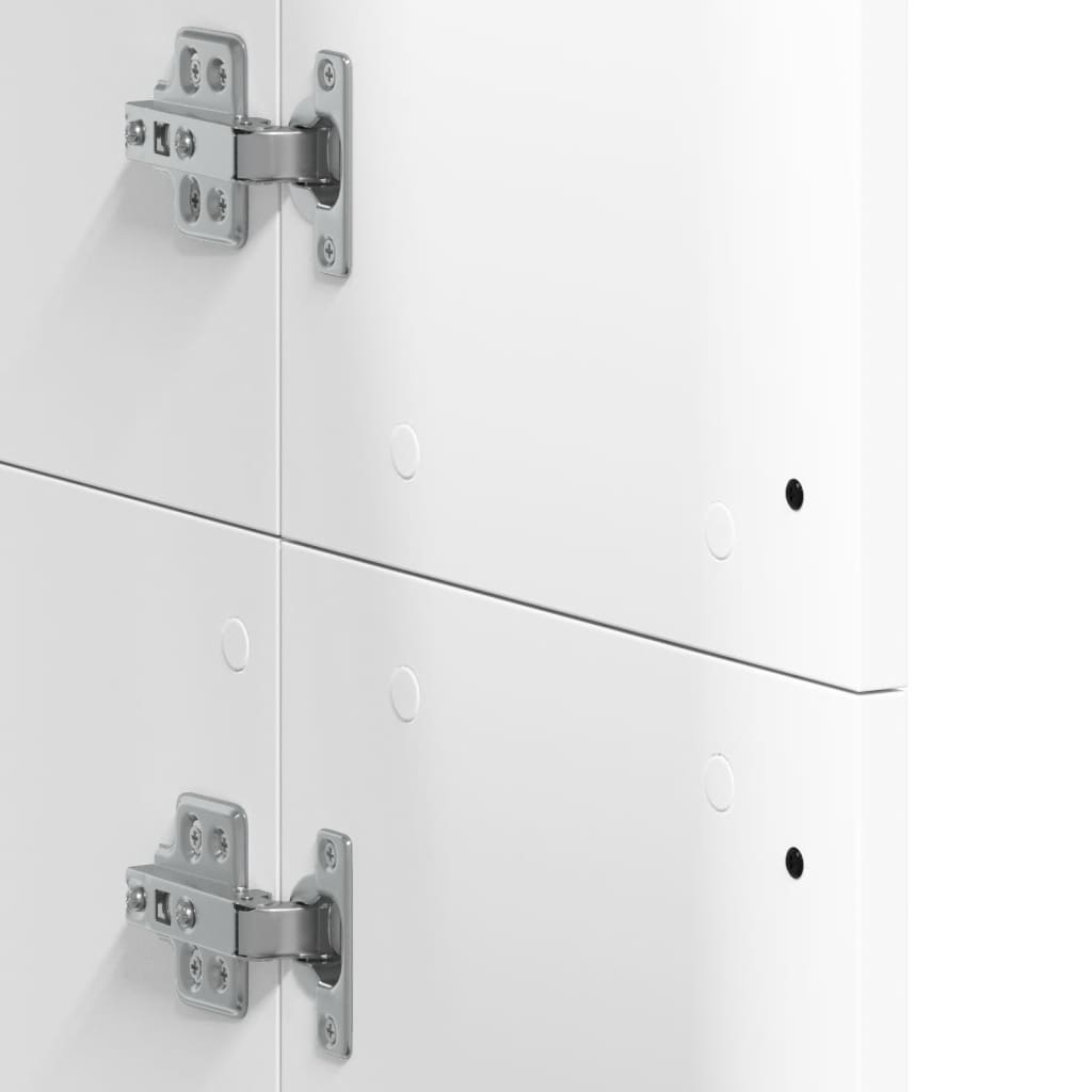 Buffet haut blanc 60x35x180 cm bois d’ingénierie - XIOS