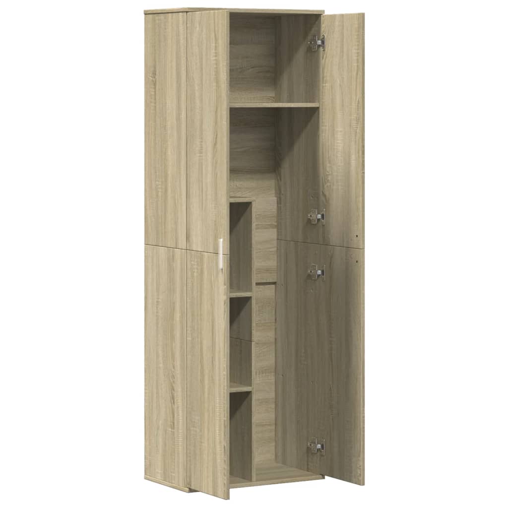 Buffet haut chêne sonoma 60x35x180 cm bois d'ingénierie - XIOS