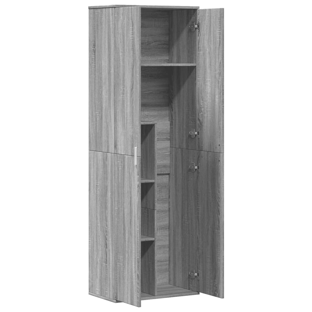 Buffet haut sonoma gris 60x35x180 cm bois d'ingénierie - XIOS