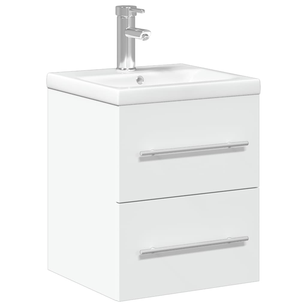 Armoire lavabo de salle de bain avec bassin intégré blanc - XIOS