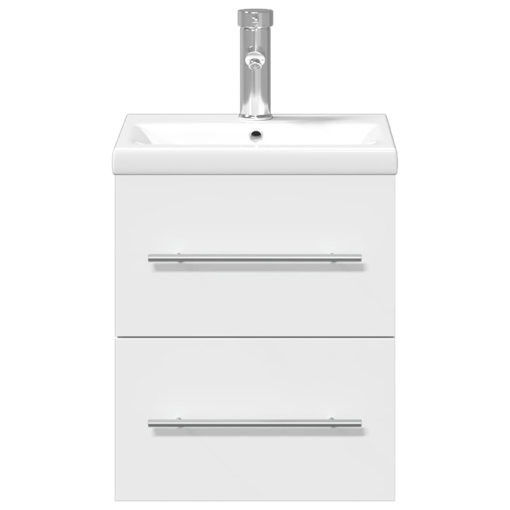 Armoire lavabo de salle de bain avec bassin intégré blanc - XIOS