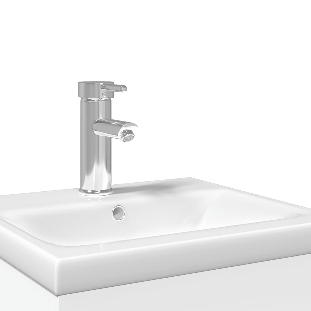 Armoire lavabo de salle de bain avec bassin intégré blanc - XIOS