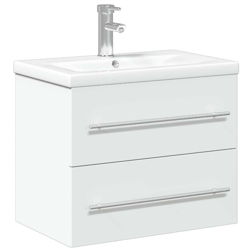 Armoire lavabo de salle de bain avec bassin intégré blanc - XIOS