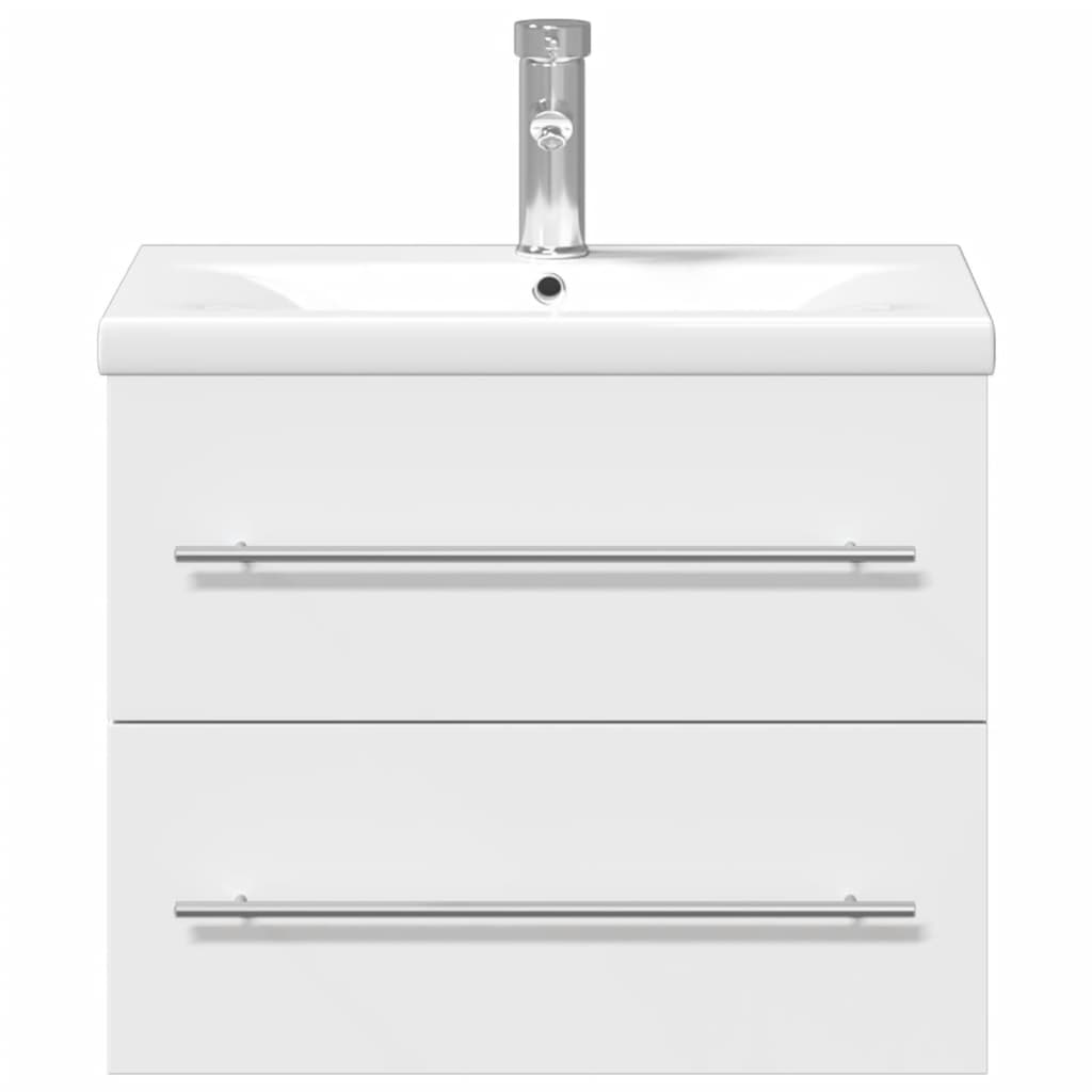 Armoire lavabo de salle de bain avec bassin intégré blanc - XIOS
