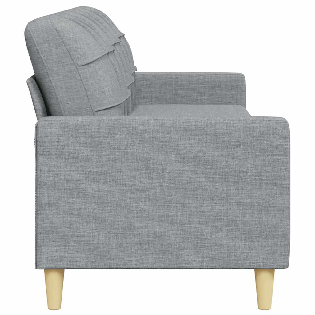 Canapé à 3 places Gris clair 210 cm Tissu - XIOS