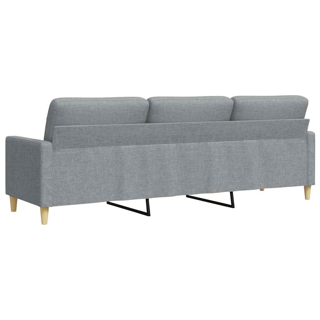 Canapé à 3 places Gris clair 210 cm Tissu - XIOS