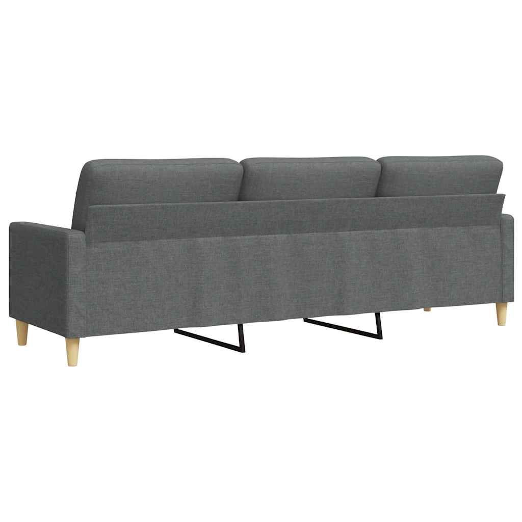 Canapé à 3 places Gris foncé 210 cm Tissu - XIOS