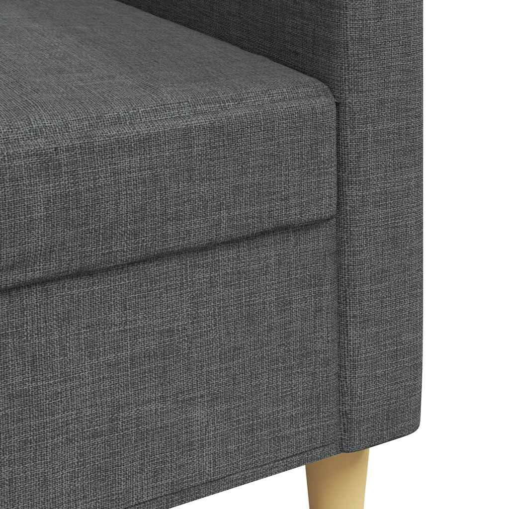Canapé à 3 places Gris foncé 210 cm Tissu - XIOS