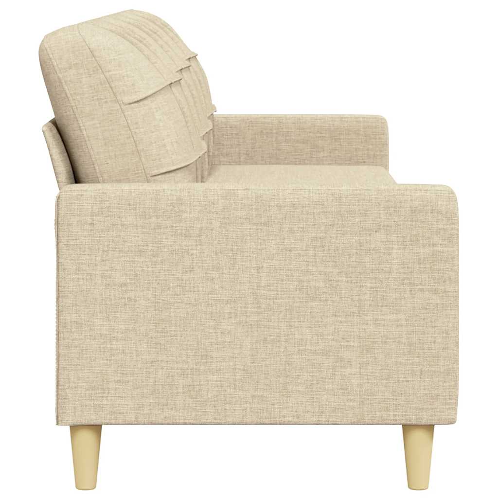 Canapé à 3 places Crème 210 cm Tissu - XIOS