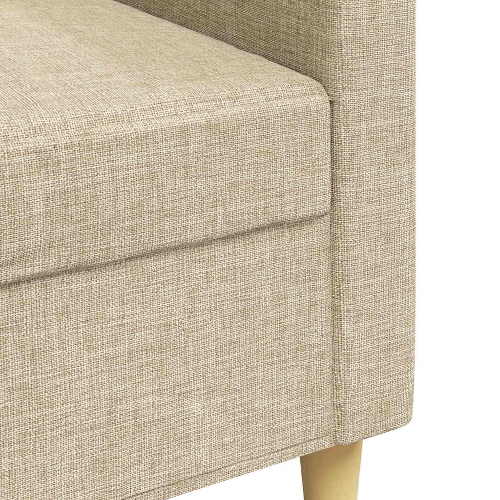 Canapé à 3 places Crème 210 cm Tissu