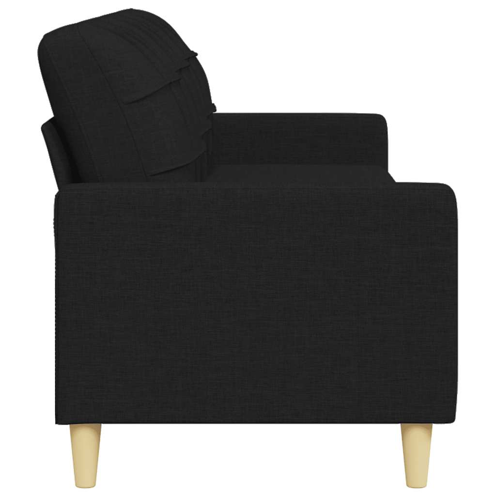Canapé à 3 places Noir 210 cm Tissu - XIOS