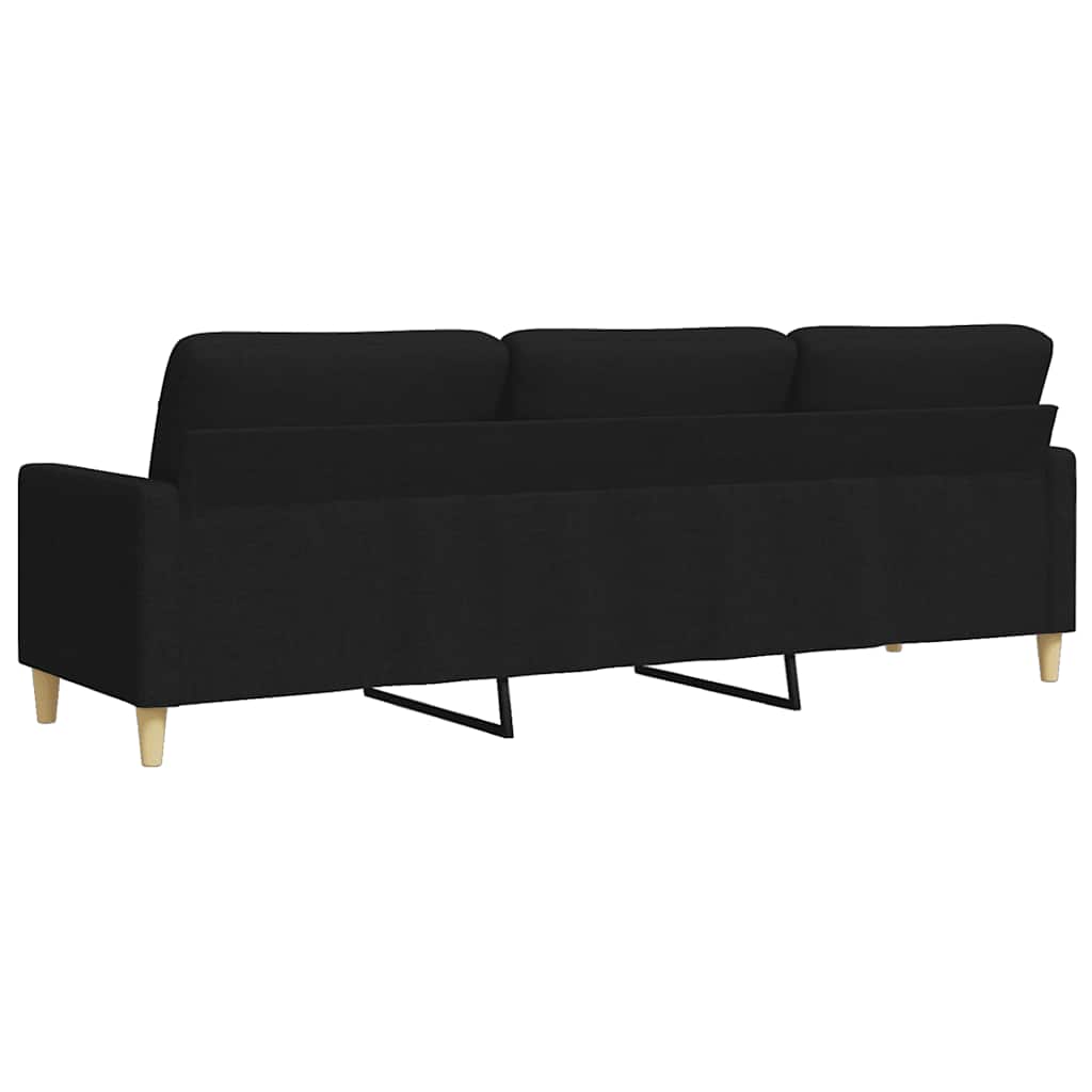 Canapé à 3 places Noir 210 cm Tissu - XIOS