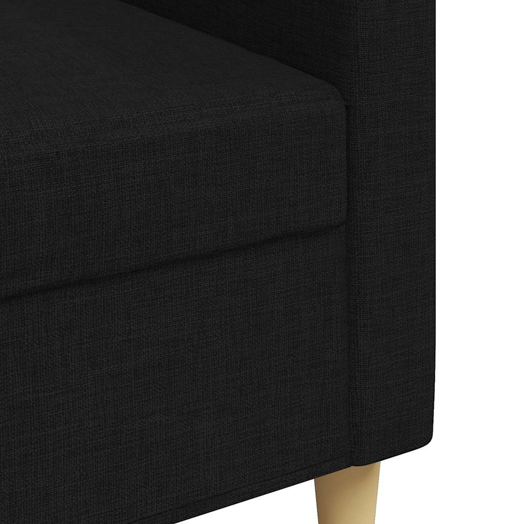 Canapé à 3 places Noir 210 cm Tissu - XIOS