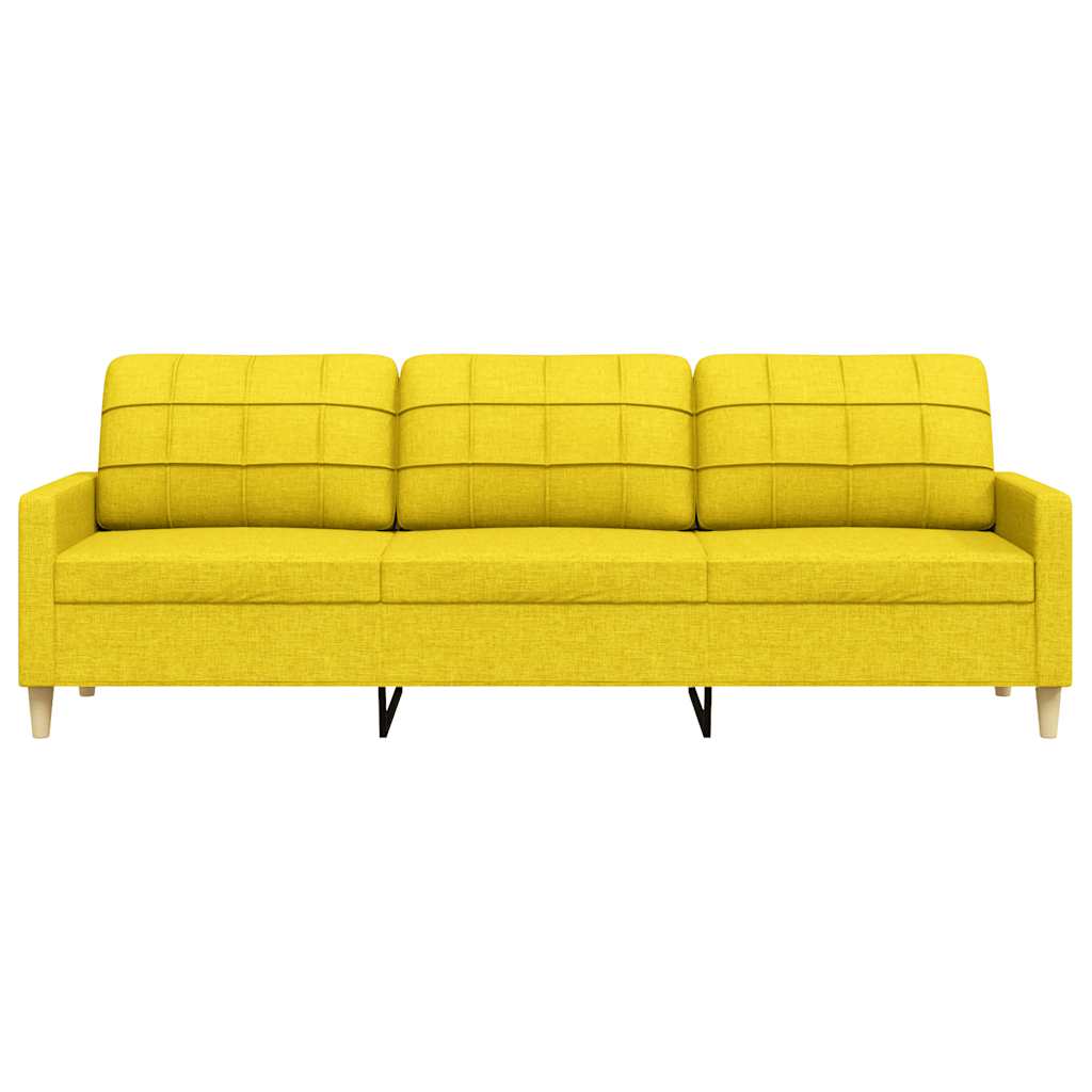Canapé à 3 places Jaune clair 210 cm Tissu - XIOS