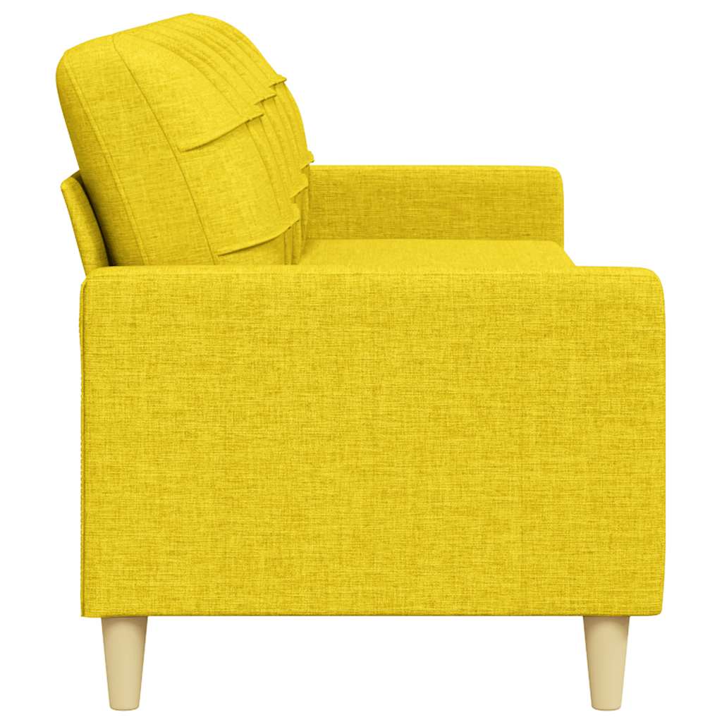 Canapé à 3 places Jaune clair 210 cm Tissu - XIOS