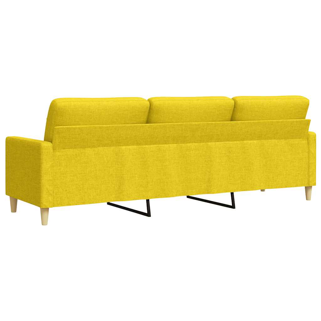 Canapé à 3 places Jaune clair 210 cm Tissu - XIOS