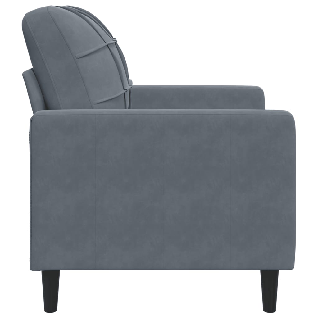 Fauteuil Gris foncé 60 cm Velours - XIOS