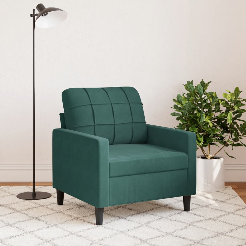Fauteuil Vert foncé 60 cm Velours - XIOS