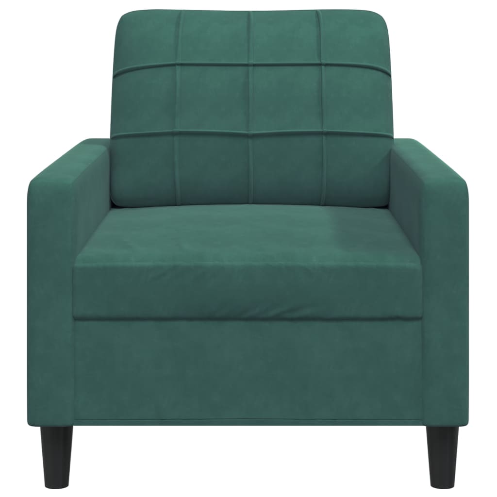 Fauteuil Vert foncé 60 cm Velours - XIOS