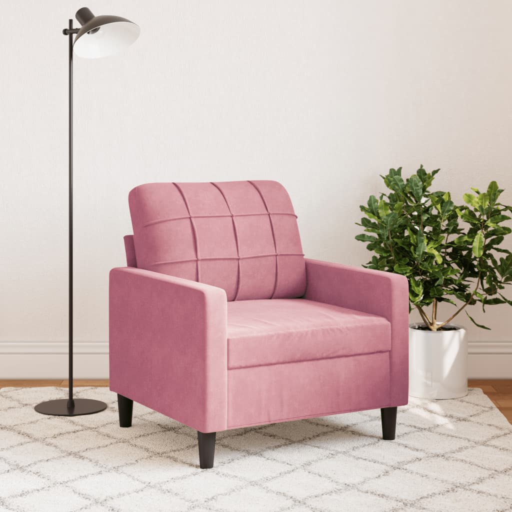 Fauteuil Rose 60 cm Velours - XIOS