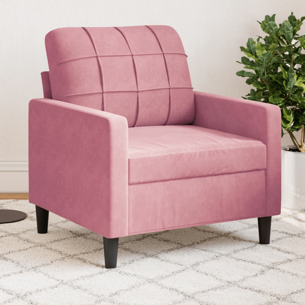 Fauteuil Rose 60 cm Velours - XIOS