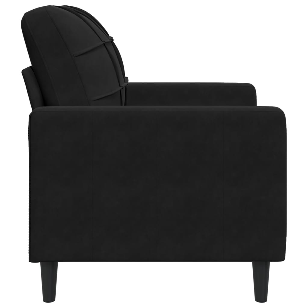 Fauteuil Noir 60 cm Velours - XIOS