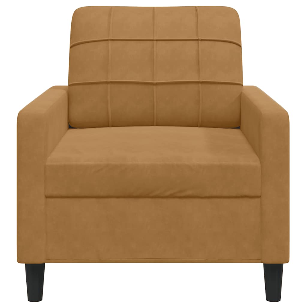 Fauteuil Marron 60 cm Velours - XIOS