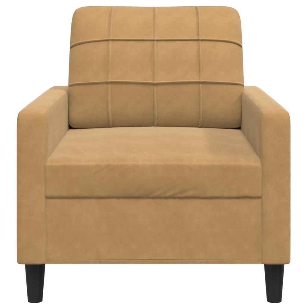 Fauteuil Marron 60 cm Velours - XIOS