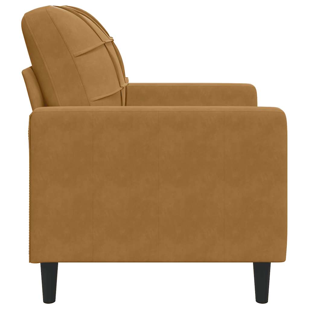 Fauteuil Marron 60 cm Velours - XIOS