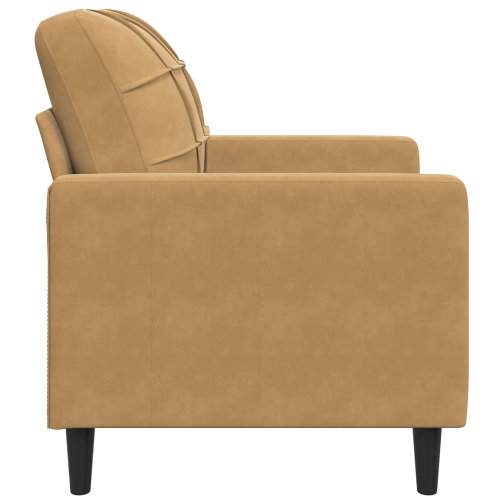Fauteuil Marron 60 cm Velours - XIOS