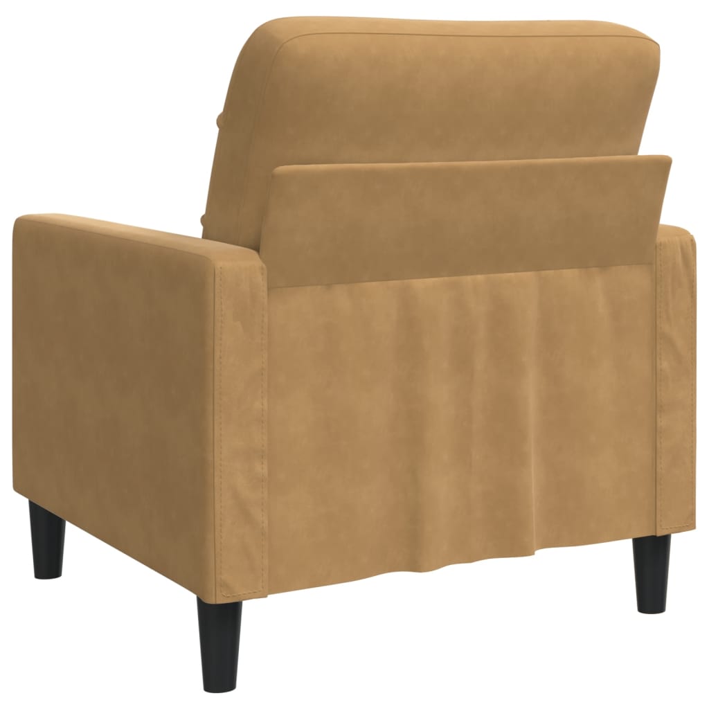 Fauteuil Marron 60 cm Velours - XIOS