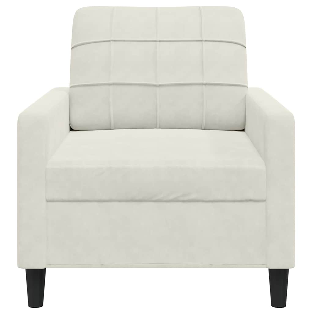 Fauteuil Crème 60 cm Velours - XIOS