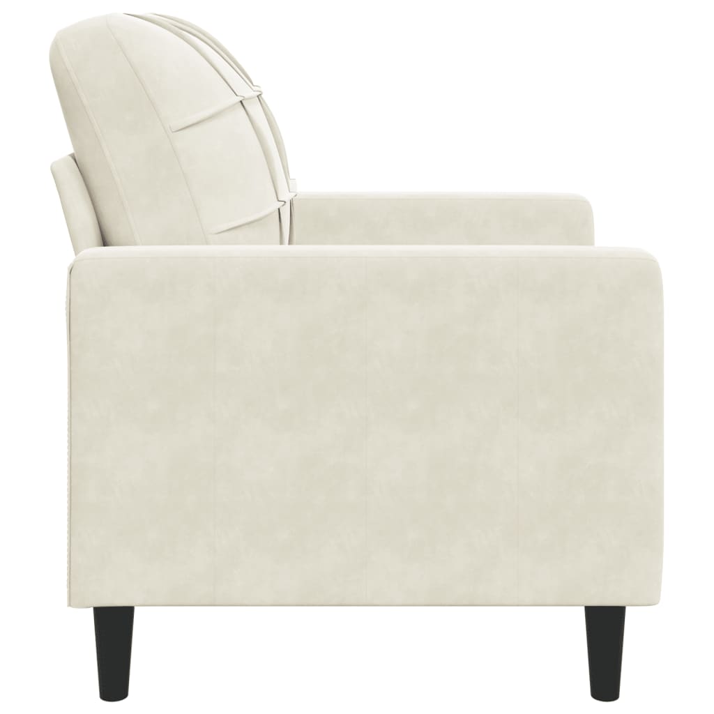 Fauteuil Crème 60 cm Velours - XIOS